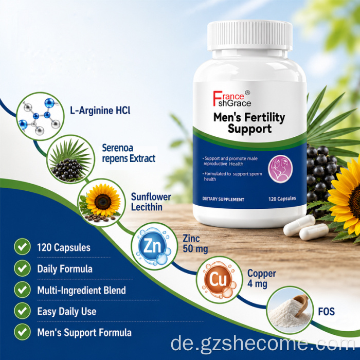 Shecome Fruchtbarkeitsunterstützungskapseln für Männer für reproduktive Gesundheit